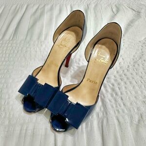 Christian Louboutin Patent leather Navy blue heels